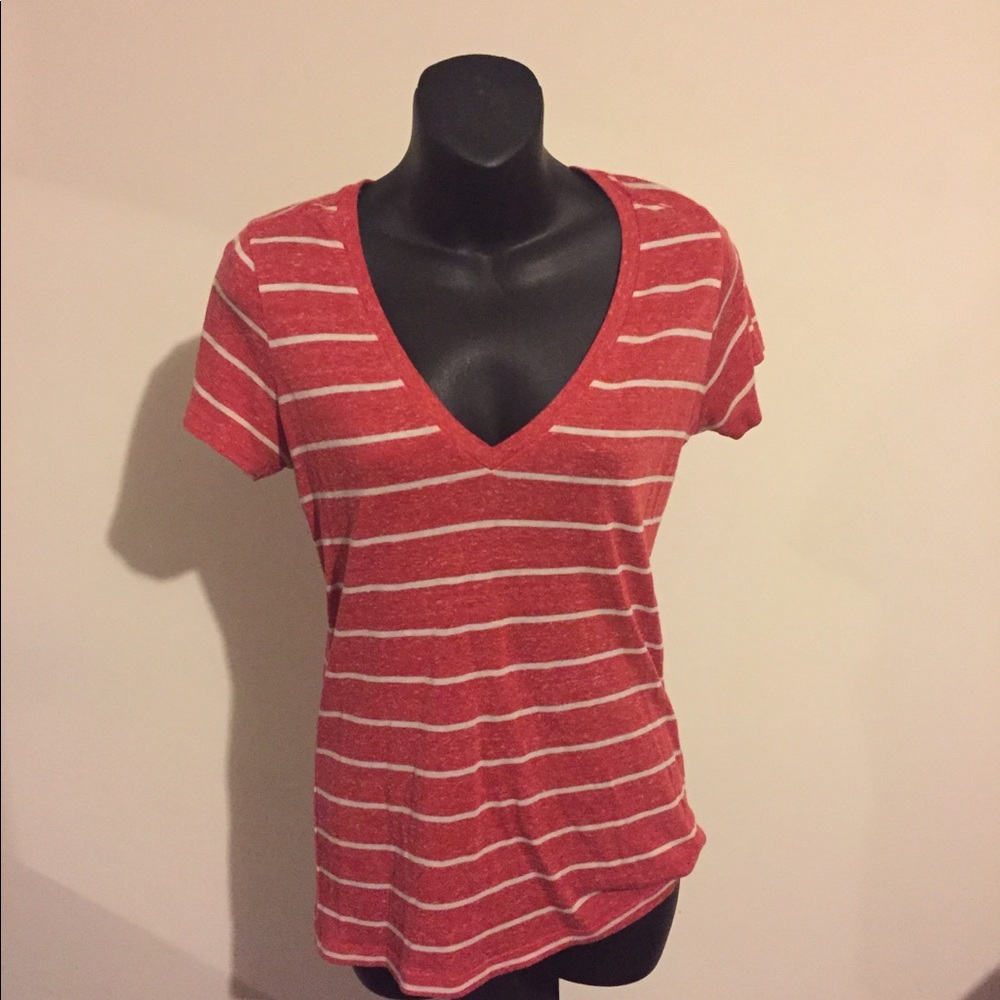 Red and white stripped T-shirt